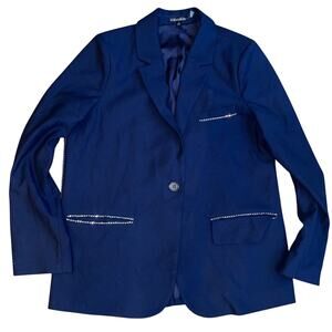 For Love & Lemons Navy Blazer w/ Rhinestones